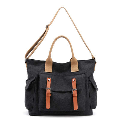 Large Capacity Women Canvas Tote Casual Crossbody Shoulder Handbags Messenger Bag