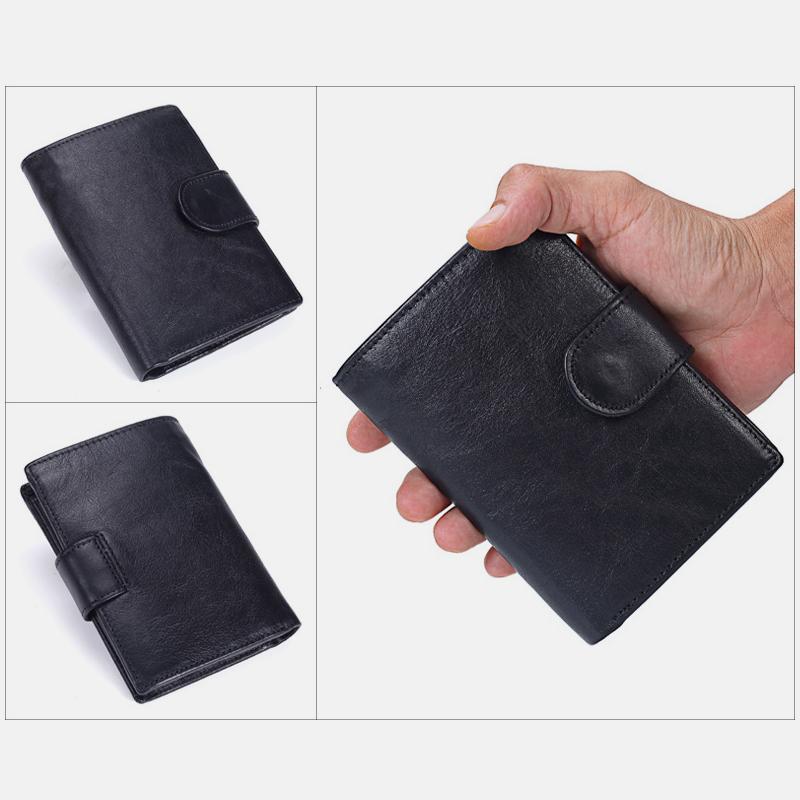 Multi-slot Trifold Genuine Leather Vintage Wallet