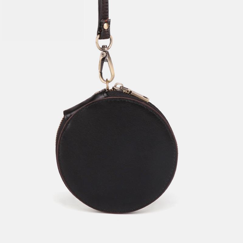 Genuine Leather Cute Retro Round Coin Purse