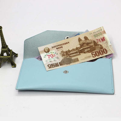 Wallet for Women 3 Pieces Minimalist Cash Cards Leather Envelop Party Purse