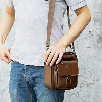 Large Capacity Retro Genuine Leather Crossbody Bag