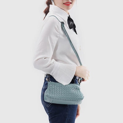 Stylish Woven Crossbody Bag With Wristlet