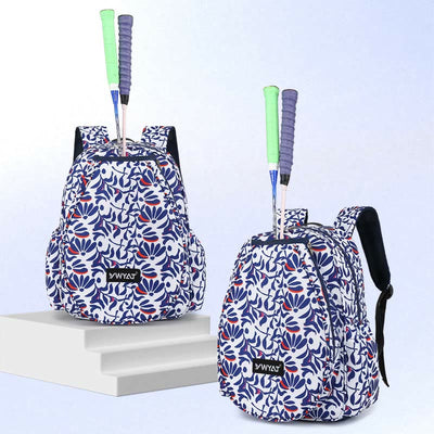 Badminton Backpack For Teens Floral Printing Sports Racket Bag