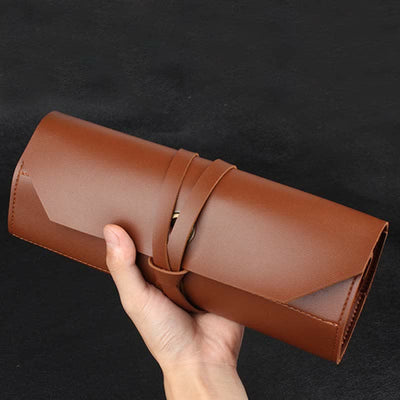 Leather Roll Up Tool Pouch Bag Tool Organizer Retched Bag