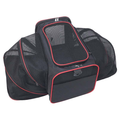 Expandable Pet Carrier Portable Soft-Sided Pet Travel Bag with Ventilated Design