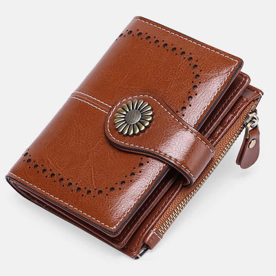 RFID Vintage Large Capacity Genuine Leather Wallet