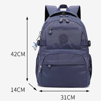 Simple Student Backpack Short Travel Durable Waterproof Nylon Dapack