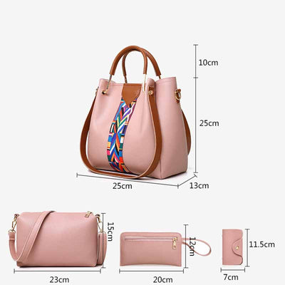 4 Pcs Bag Set Durable Handle Elegant Crossbody Bag