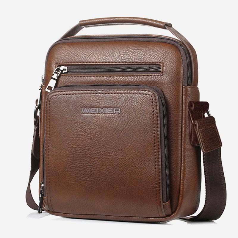 Messenger Bag for Men Casual PU Leather Crossbody Shoulder Bag