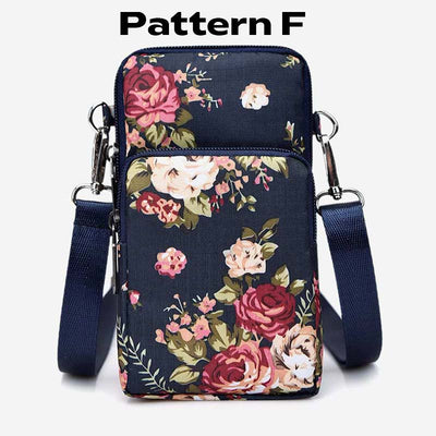 Lightweight Mini Shoulder Bag Women Purse Floral Crossbody Wallet Phone Bag