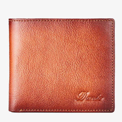 Retro Trifold Wallet For Men RFID Blocking Leather Purse