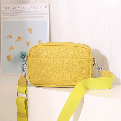 Wide Detachable Strap Shoulder For Women Faux Leather Crossbody Bag