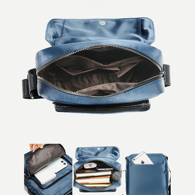 Messenger Bag For Men Oxford Cloth Navy Blue Casual Crossbody Bag