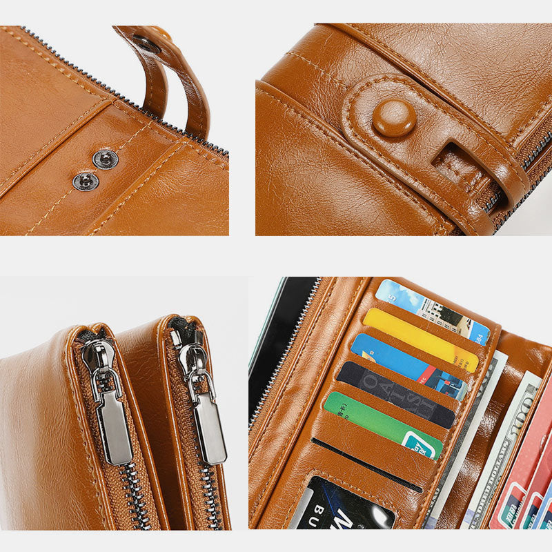 Multi-Slot RFID Vintage Long Purse