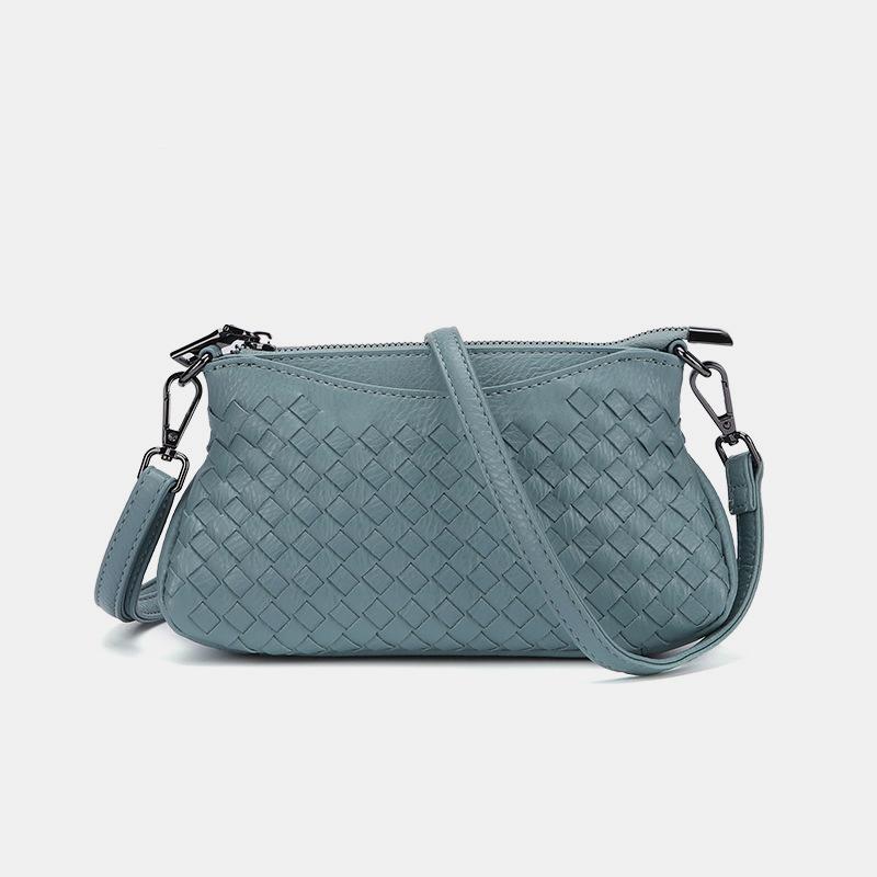 Stylish Woven Crossbody Bag With Wristlet