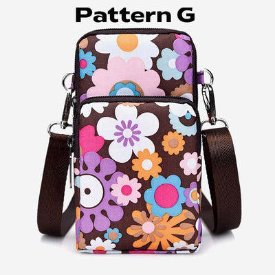 Lightweight Mini Shoulder Bag Women Purse Floral Crossbody Wallet Phone Bag