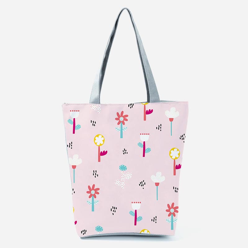 Tote Bag For Women Floral Print Large Capacity Shoulder Bag