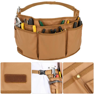 Multi-Slot Tool Belt Pouch Waterproof Canvas Waist Bag for Tool Organization