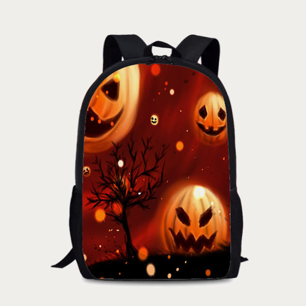 Backpack For Daily Halloween Theme Pumpkin Printing Lightweight Daypack