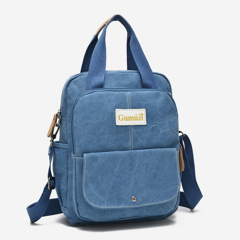 3-Way Use Multi-Pocket Canvas Backpack