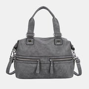 Large Capacity Durable Vintage Soft Leather Tote Bag
