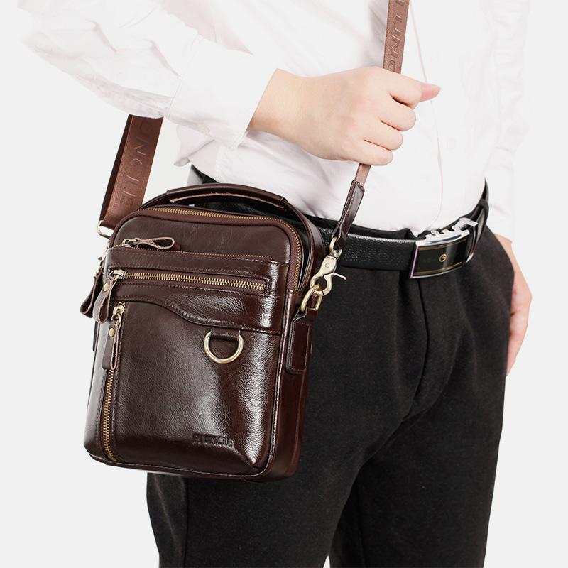 Multifunctional Genuine Leather Handbag Crossbody Bag