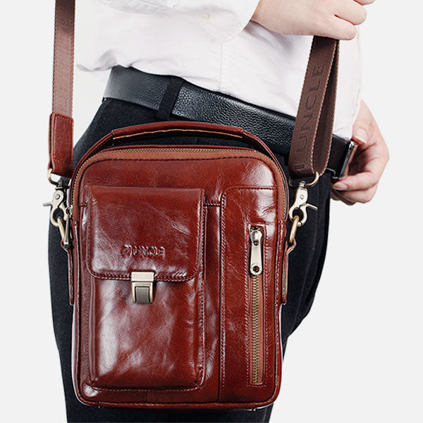 Large Capacity Multifunctional Leather Crossbody Bag