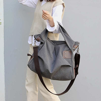 Large Capacity Canvas Handbag for Women Crossbody Tote Hobo Bag