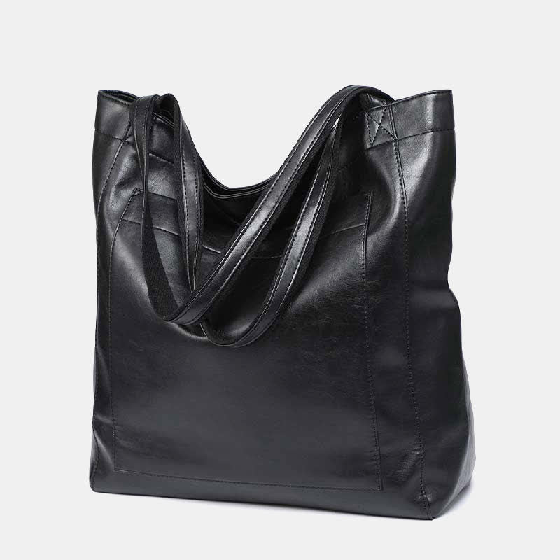 Extra Large Women's Soft PU Leather Tote Shoulder Bag Handbag