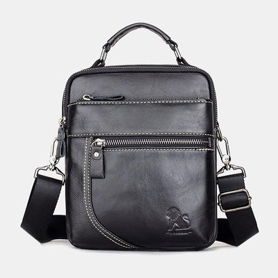 Genuine Leather Multifunction Multi-pockets Crossbody Bag