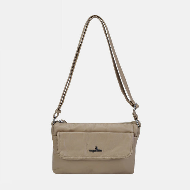Multi-Compartment Soft Elegant Crossbody Bag
