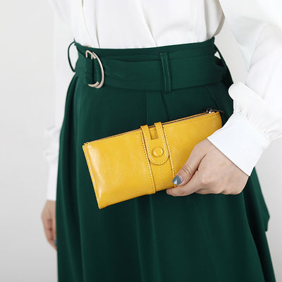 Multi-Slot RFID Vintage Long Purse