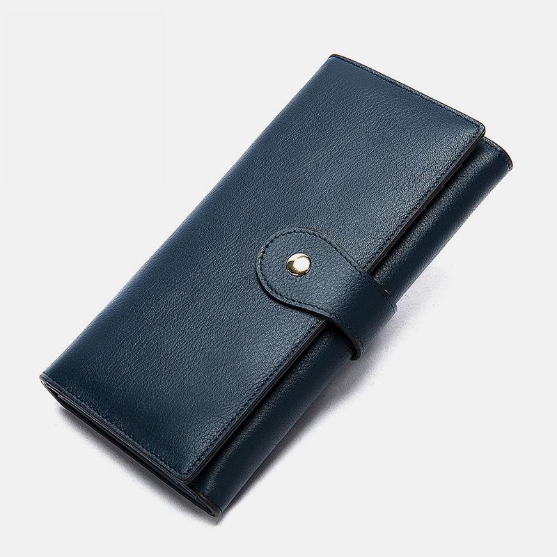 Multi-Slot Real Leather Retro Wallet