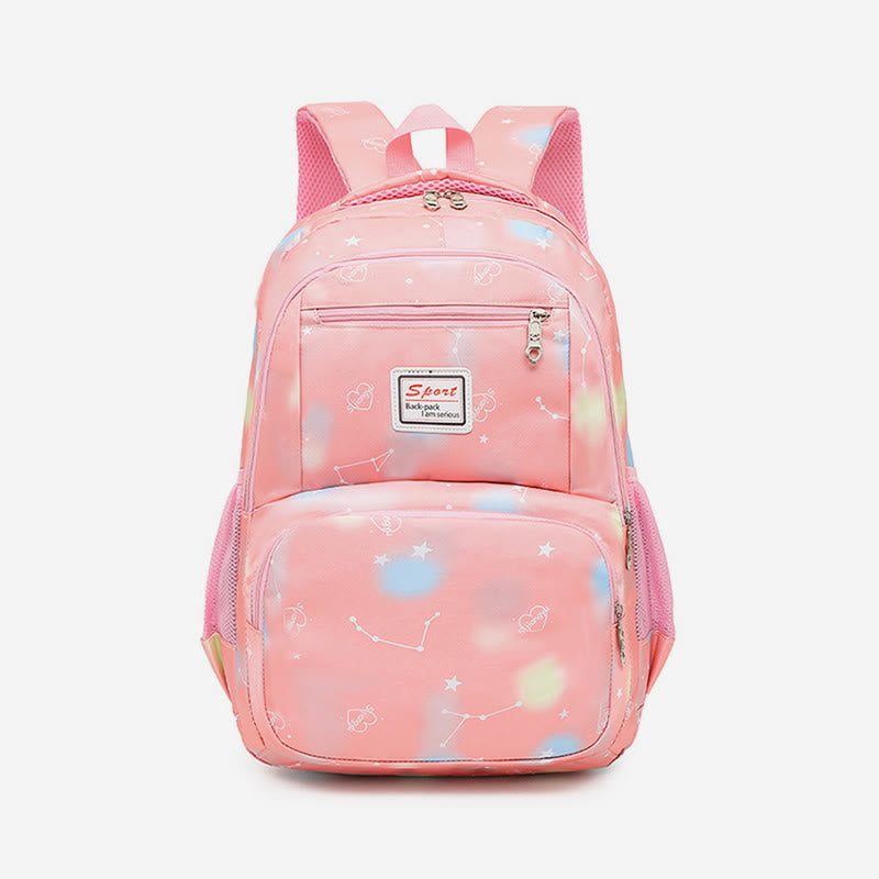 Backpack For Kids School Three-Piece Light Color Print Daypack