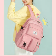 Backpack For Teenage Students Multi Pockets Large Capacity School Bag