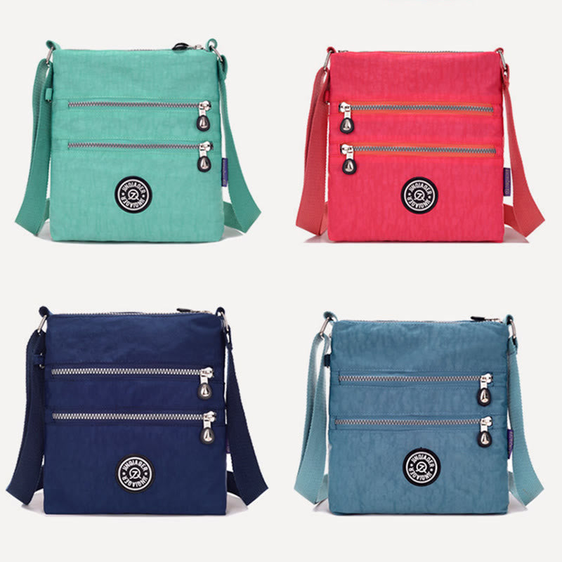 Crossbody Bag For Women Lightweight Multi-Pocket Nylon Cloth Shoulder Bag