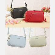 Triple Compartment Phone Bag For Women Large Space Crossbody Bag