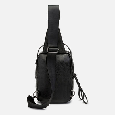 Sling Bag For Men Leisure Sports Leather Crossbody Bag