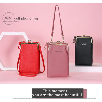 Multifunctional Kiss-Lock Crossbody Phone Bag