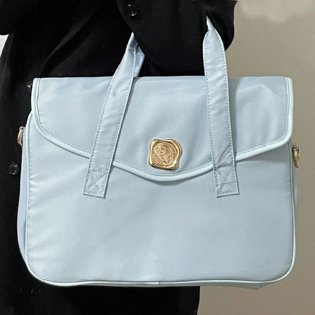 Crossbody Bag for Women Minimalist Plain Color Laptop Handbag