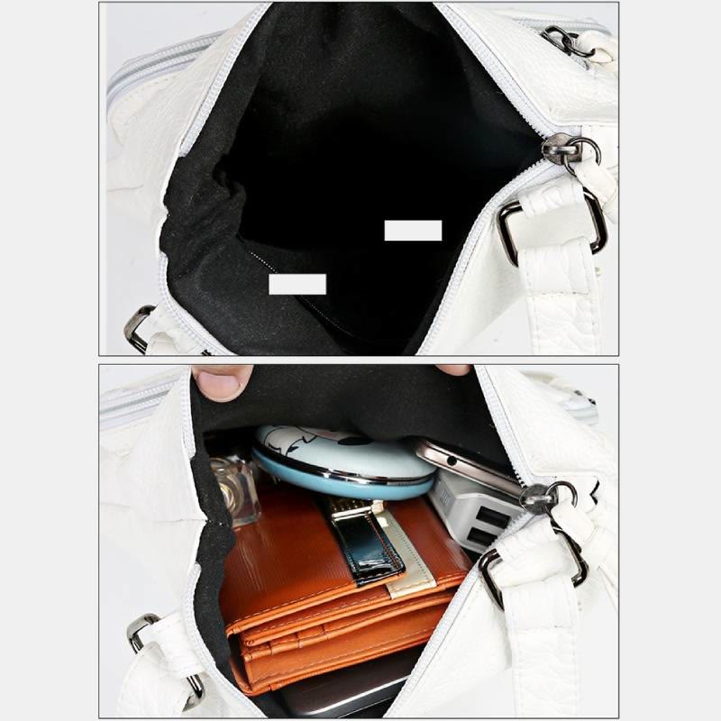 High Capacity Soft Leather Crossbody Bag Shoulder Bag