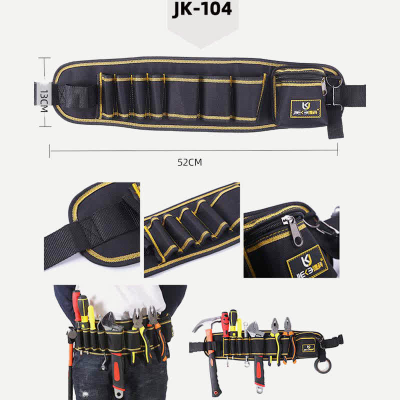 Multi-Pocket Tool Bag Oxford Tool Belt Adjustable Belt Durable Construction