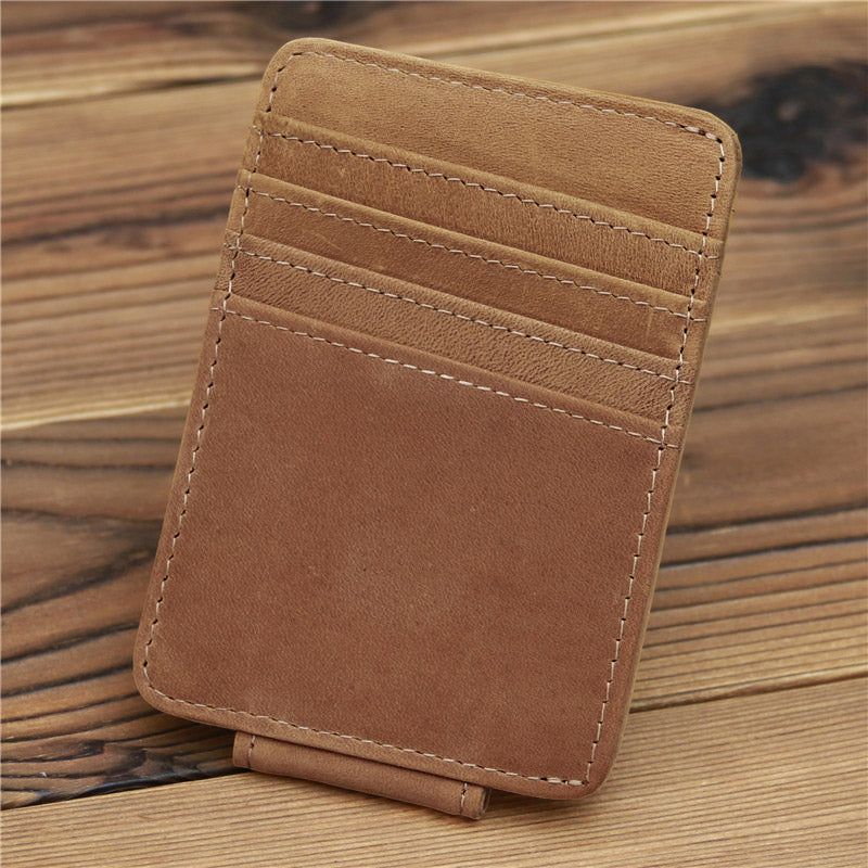 Words Engraved Small Wallet For Men Gift Thin Card Holder