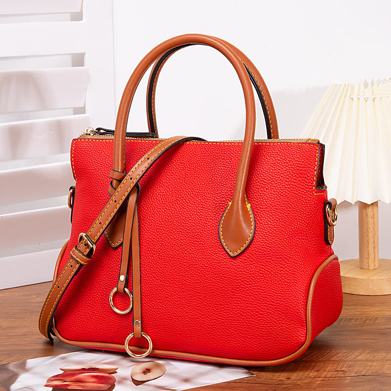 Tote Bag For Women Pebble Grain Style PU Leather Crossbody Bag