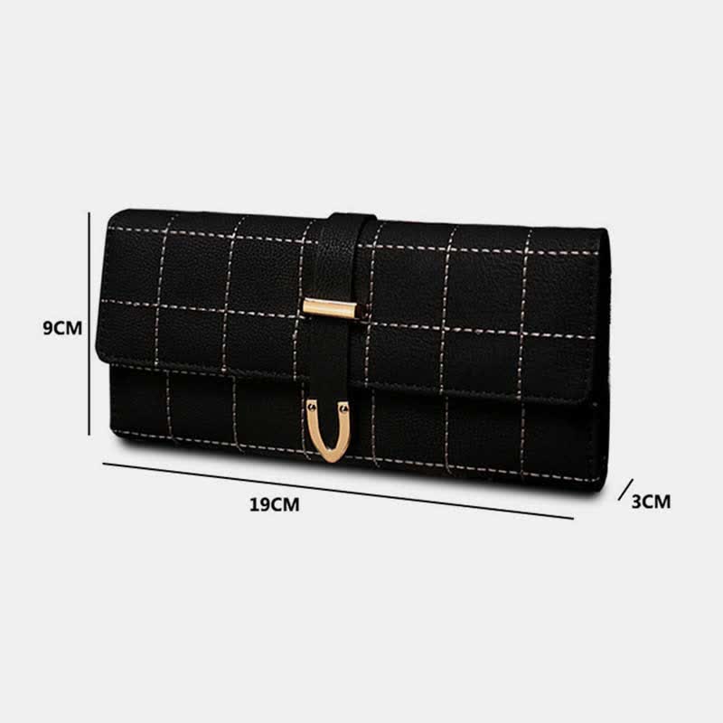 Multi-slot Fashion Women's Leather Wallet Trifold Long Wallet Card Holder