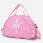 Girls Crossbody Bag Handbag Ballerina Pattern Nylon Dance Bag