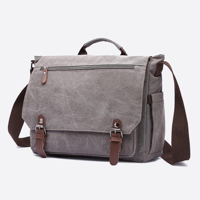 Messenger Bag for Men Portable Large Capacity Canvas Business Briefcase