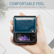 Samsung Galaxy Z Flip 3, Z Flip 4 Phone Case Handmade Leather Phone Bag