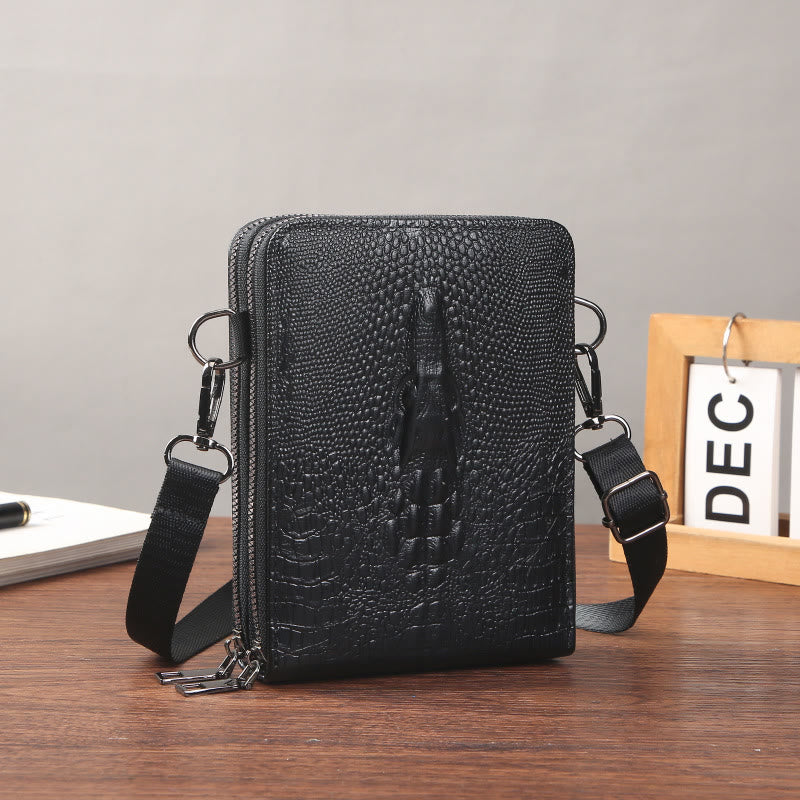 Detachable Strap Phone Bag For Women Embossing Leather Crossbody Bag