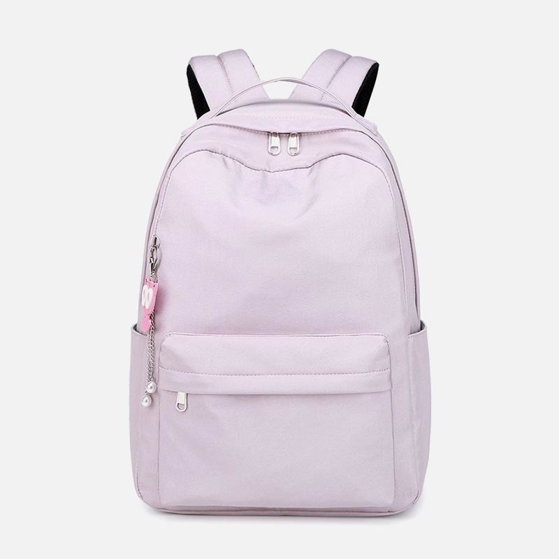 Backpack for Women Campus Solid Color Students Large Capacity Handbag